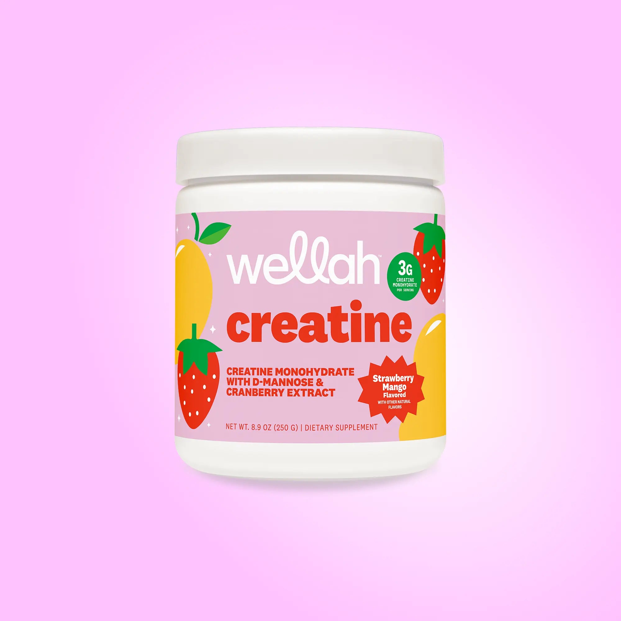 Wellah Creatine - 50 Servings, Unflavored & Strawberry Lemonade Flavor, 3G Creatine, Joint Health Supplement for Fitness & Healthcare