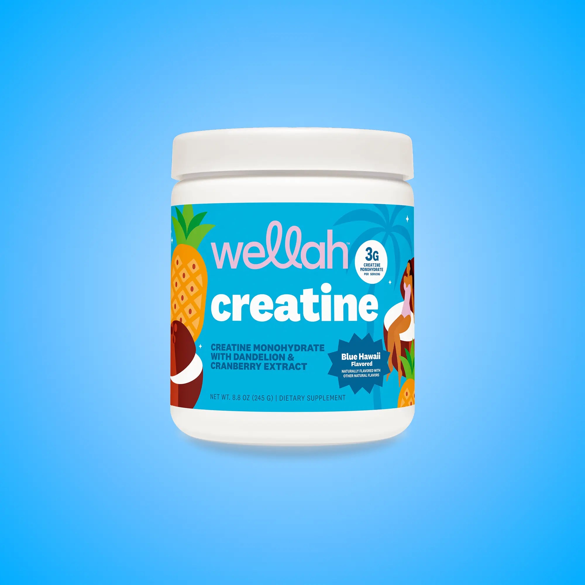 Wellah Creatine - 50 Servings, Unflavored & Strawberry Lemonade Flavor, 3G Creatine, Joint Health Supplement for Fitness & Healthcare