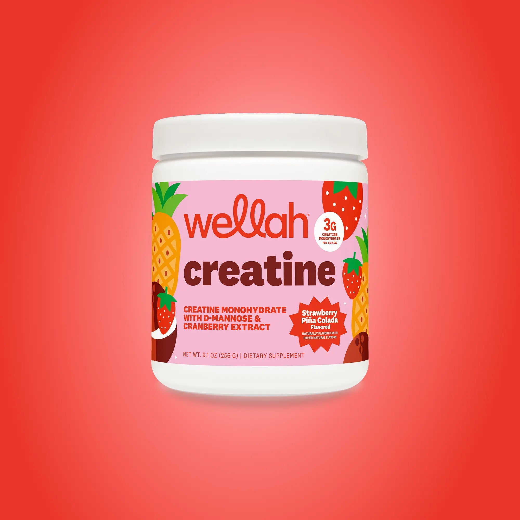Wellah Creatine - 50 Servings, Unflavored & Strawberry Lemonade Flavor, 3G Creatine, Joint Health Supplement for Fitness & Healthcare