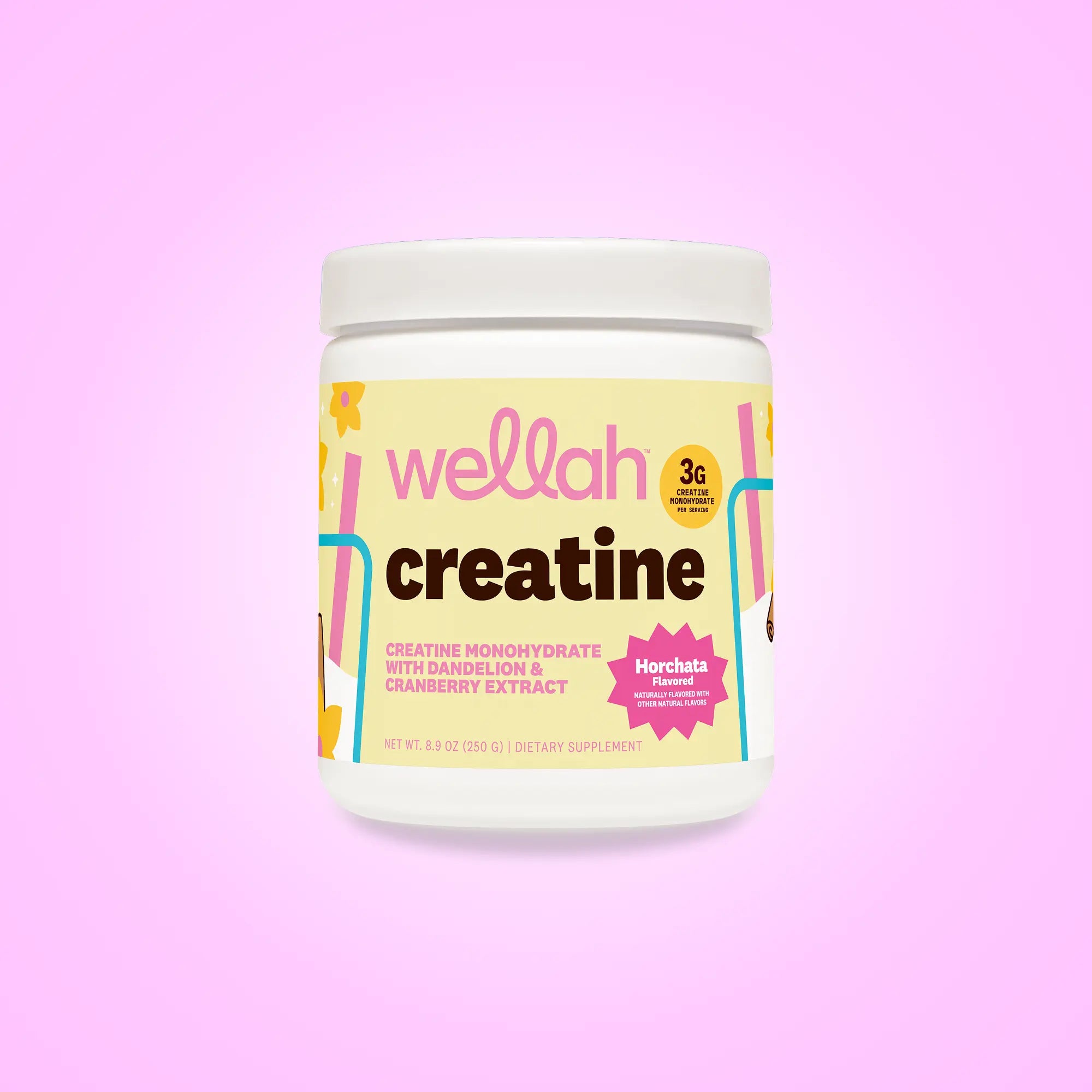 Wellah Creatine - 50 Servings, Unflavored & Strawberry Lemonade Flavor, 3G Creatine, Joint Health Supplement for Fitness & Healthcare